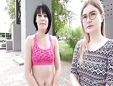 Germanscout - Two Skinny Girls First Time Ffm Threesome Sex At - Hard Core
