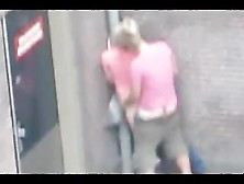 Guy Fucking A Young Blonde Hooker On Streetside Of Amsterdam