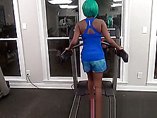 Big Ass Ebony Teen Blowjob In Public Gym For Stranger Pov