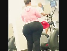 White Bbw Pear With A Huge Fat Culo At The Gym