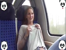 Public - Horny Mom Playing In A Train