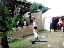 Ginger Guy Strips Naked At Festival
