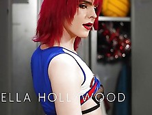 Beautiful Redhead Ella Hollywood Cheeky Cheeleader