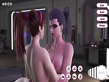 3D Animated Porn Futanari Overwatch - Dickgirl Widowmaker Fucks D. Va And Cum Inside Pussy