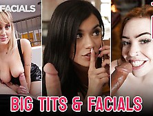 1000Facials - Top 10 Big Tits Facials - The Bustiest Babes Get Cumshots To The Face