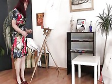 Mature Painter Fucks With A Handsome Model In The Studio