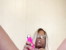1St Time Anal With Sex-Toy.  Vagina Got Super Moist