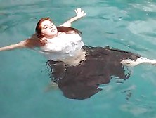 Huge Babe Goes Swimming Fully Clothed