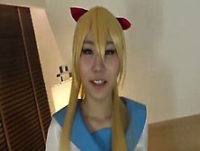 【Hentai Cosplay】 Adorable Sch0Ol Uniform Cosgirl Give Cutie Blow Job And Make Him Finished By Her Hand! - Intro