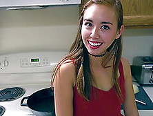 Cute Room-Mate Brandi Braids Drops Her Red Lingerie For A Quickie