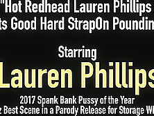 Hot Redhead Lauren Phillips Gets Good Hard Strapon Pounding!