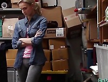 Blonde Shoplifter Sucking Doggy Style Big Cock