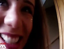 Attractive Girlfriend Almost Gets Caught Giving Head In Hotel Hallway. Mp4