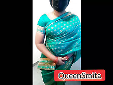 Fantasy Role About A Tamil Amma Wearing Green Saree And Comforting Her Step Son