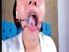Jasmin White2.  Deepthroat Dildo With Salivatong