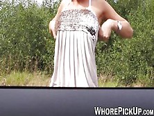 Skinny Whore Picked Up For Blowjob And Outdoor Pussy Banging