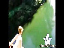 Nasty Belly Flop From Atop A Bridge