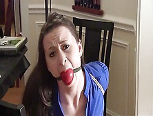 Chair Tied And Ball Gagged
