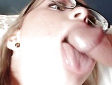 Petite Wench With Glasses Impresses A Man With Deep Bj