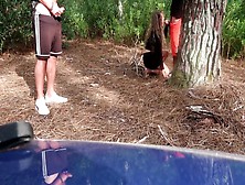 Real Home-Made Wifey Getting A Cum-Shot Of A Stranger In A Public Risky Place ( Cuck-Old Fiance Watching)