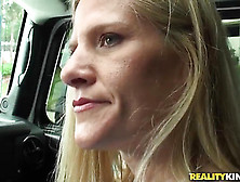 Mature Blondie Sucks Throbbing Penis In A Car