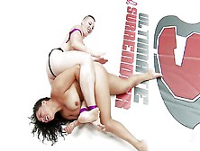 Tough Lesbians Wrestling In The Arena