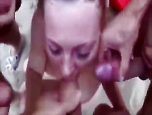 Blonde On Her Knees And Sucking Dick