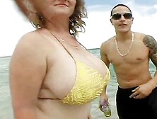 Blonde Bbw Mom Outdoors In Hardcore With Younger Stud - Monster Tits