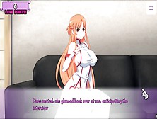 Waifu Hub [Hentai Parody Game Pornplay ] Ep. One Asuna Porn Couch Casting