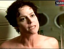Sigourney Weaver Topless In Bathroom – Death And The Maiden