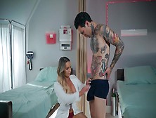Hot Blonde Nurse Is Being Ass Fucked By A Horny Patient