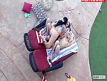 Lesbian Fun By The Pool With Hot Milf - Romi Rain