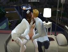 Two Nurses Sneak With Hot Doctor Into A Room For A Quickie,  But Get Caught While Having Sex (Sims 4)