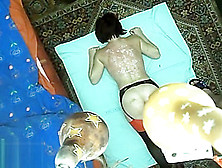 Cunt,  Back And Ass Wax Removing With Nice Flogging