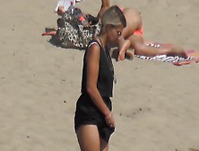 Beach Voyeur - Blonde See-Thru Lingerie