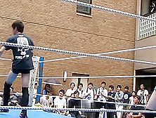 Japanese Man And Woman Mixed Wrestling