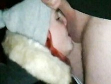 Adorable Red Haired Quick Public Head Near The Road,  Cum On Her Face And Clothes