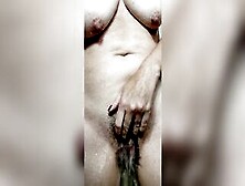 Anita Coxhard Masturbates Her Amazing Bushy Snatch Into The Shower
