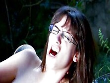 Dark Haired Teenagers With Glasses And Big Tit Has Sex Inside The Woods