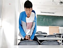 Asian Boy Amateur College Class Cute Teen Masturbation