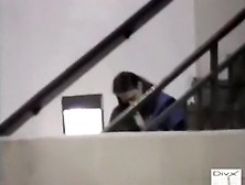 Voyeur Tapes A Couple Having Sex On Public Stairs Outside