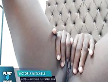 Flirt4Free - Victoria Mitchels - Hot Ebony Vixen Dildos Her Ass And Pussy
