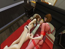 Lover Is Seduced By His Wifey To Have A Fine Threesome With 1 Of Her Best Female Friends (Sims Four)