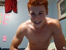 Cute Ginger Boy Stroking His Beautiful Cock
