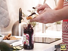 Rim4K.  Sex Into The Kitchen Shows How Much The Women