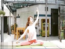 Beautiful Korean Babe Panty Pooping During Yoga