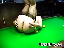 Playing Pool Naked