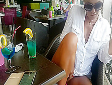 Horny Blonde Tested Lovense Lush In A Public Coffe Shop- Public Orgasm