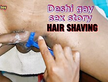 Big Dick Hair Shaving Gay Boy,  Helping My Boyfriend To Clean And Fuck His Ass,  Cute Teen Boy