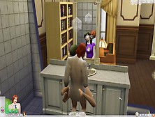 I Fuck A Cute Girl In The Library Bathroom.  [Sims 4]
